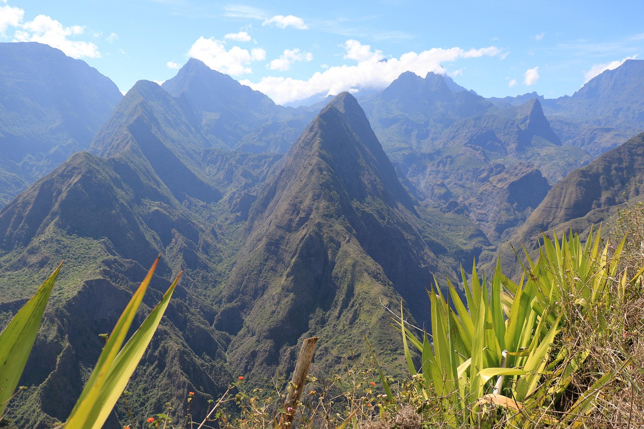 Vue montagnes de la Réunion
